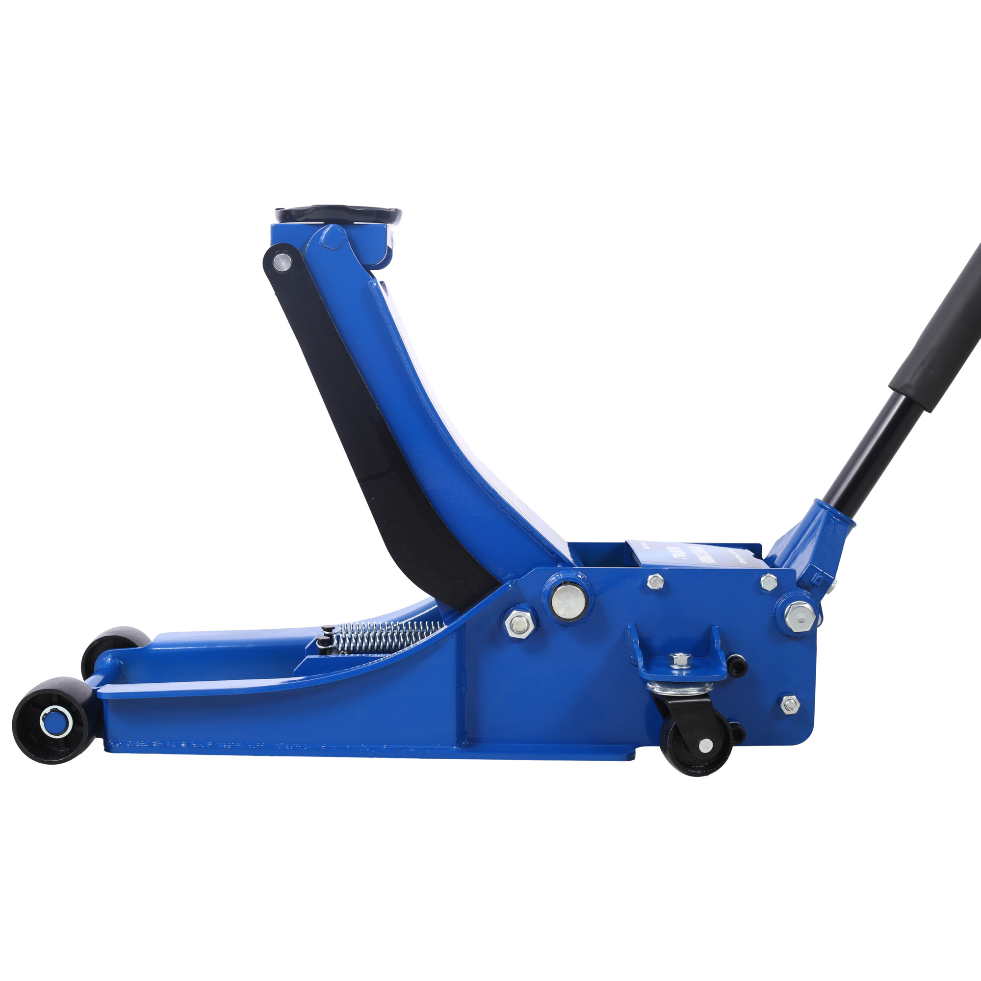 BlackTeck Low-Profile Hydraulic Trolley Jack — 4-Ton Capacity, 2.5in.–20in. Lifting Range, Blue, Model# NTE-W465P190499